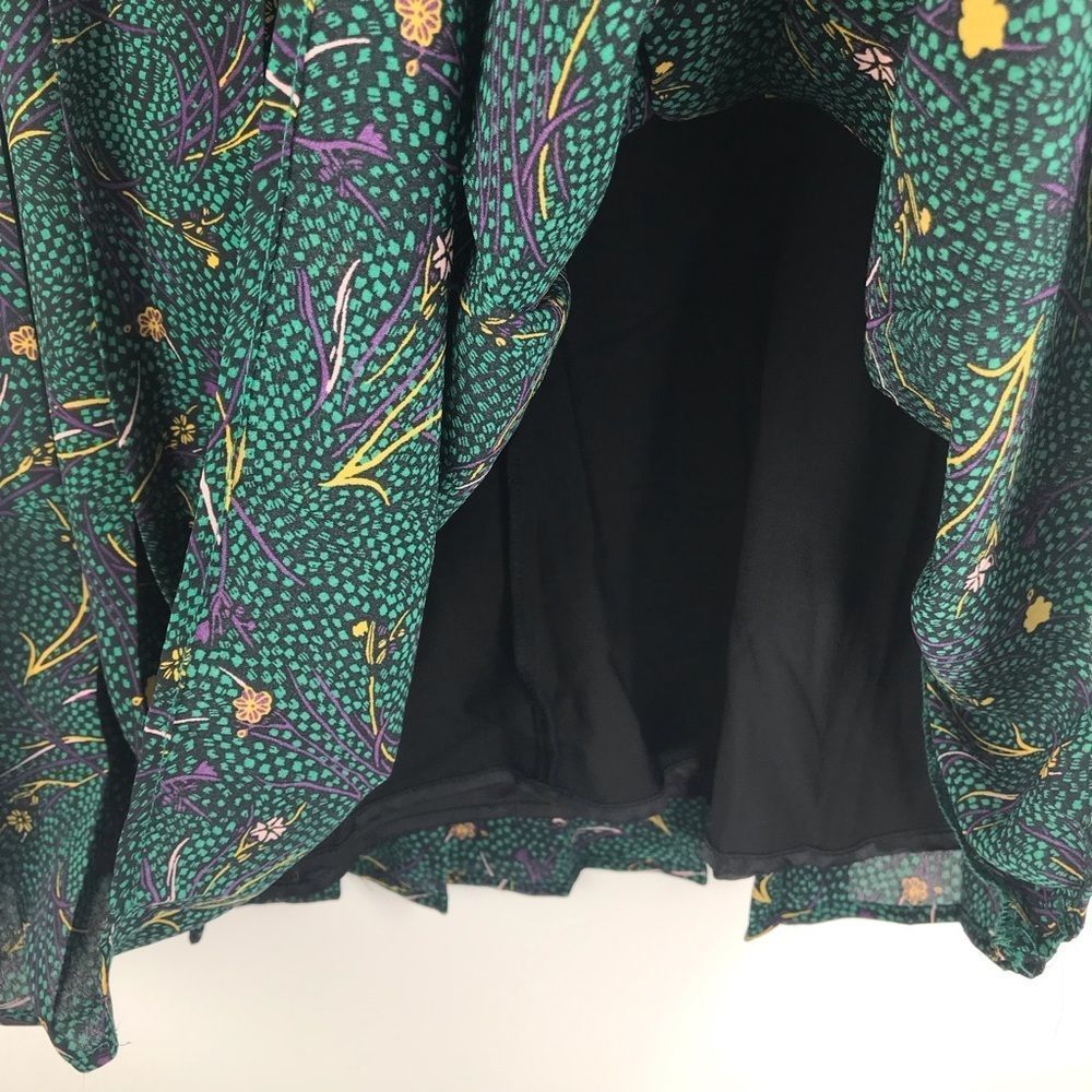 ModCloth Green “Onward to Afresh” Floral Print Pleated Skirt - Picture 10 of 10